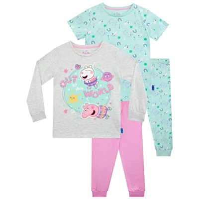 Imagen de Peppa Pig Pijama para Niñas Astronaut 2 Paquetes Multicolor 18 24 Meses