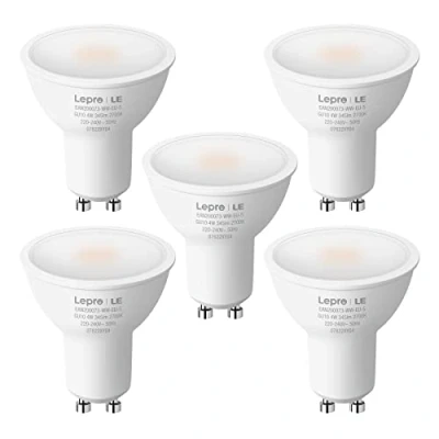 Imagen de Lepro Bombilla LED GU10 4W, 345 Lumen, Luz Blanca Cálida 2700K, Equivalente a Halógenas de 32W, Lámpara GU10, Ángulo haz 100, No Regulable, Paquete 5