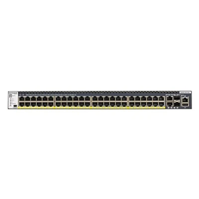 Imagen de Netgear GSM4352PA 100NES Switch apilable M4300 52G PoE+ (480 W, 48 Puertos 1 GB PoE+, 2 10GBASE T y SFP+)