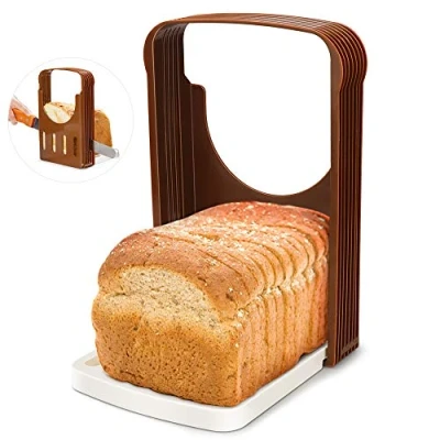 Imagen de Rebanadora de Pan, Corte pan Plegable para Hornear Sandwich Cortadora Tostado Rebanada Cortador Rodajas Incluso Herramienta la Guía