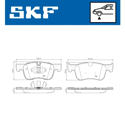 Imagen de SKF VKBP 80086 Juego de pastillas freno preparado para indicador desgaste