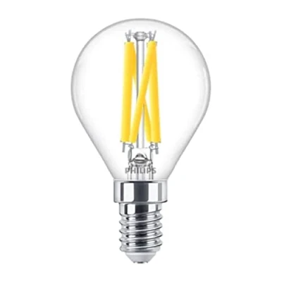 Imagen de Philips LED Bombilla Clásica Vela y Brillo, P45 E14, Luz Blanca Cálida Regulable, 40W