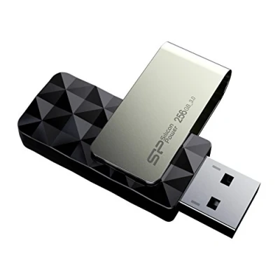 Imagen de Silicon Power Blaze B30 256 GB USB 3.0 (3.1 Gen 1) Type A Black, Silver Flash Drive Unidad (256 GB, A, Sleeve, 14.8 g, Silver)