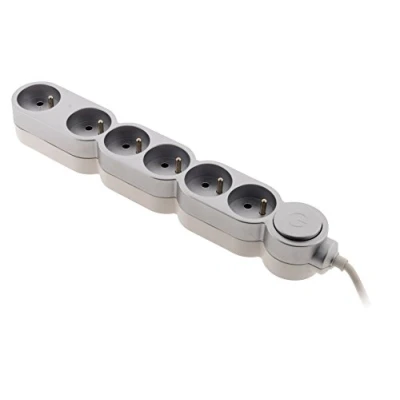 Imagen de Home Bloque 6 x ho5 16a casa v vf cables de altavoz entre plata 1.5m 3g1 mm², con enchufe, protección