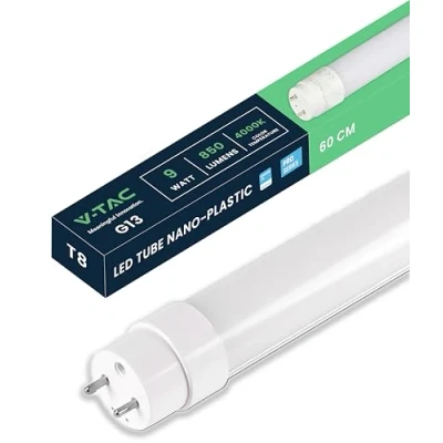 Imagen de V TAC Tubo LED 60 CM T8 G13 7,5W 850 Lúmenes Chip Samsung Tubos para Techo, Pared, Garaje, Tienda forma Sustitución de neón Luz 4000K Blanco Natural