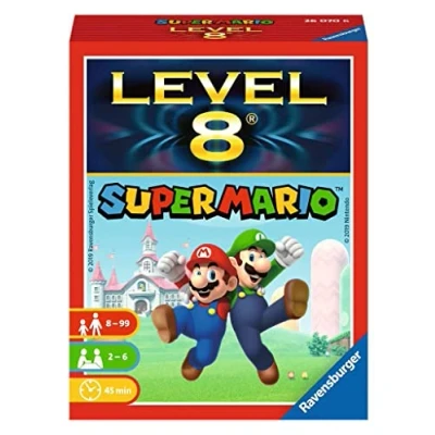 Imagen de Ravensburger 26070 Super Mario Level 8 Juego de Cartas a Partir años, Sociedad para 2 6 Jugadores, Familiar, edición (versión Alemana)