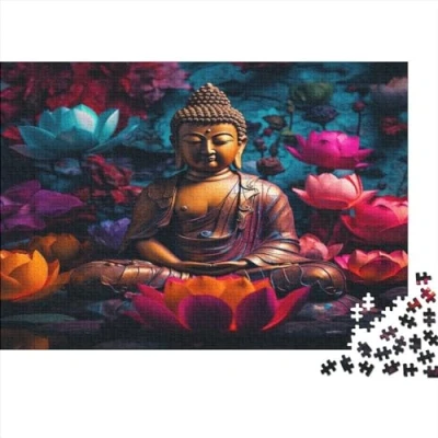 Imagen de Estatua de Buda Puzzle,Puzzle 1000 Piezas,1000 Piezas Puzzle Adultos para Aliviar El Estrés,Rompecabezas Intelectual Desafío Niños 1000pcs (75x50cm)