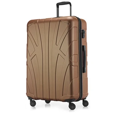 Imagen de Suitline Maleta rígida, Equipaje de Viaje, TSA, 76 cm, Aprox. 96 litros, 100% ABS Mate, Marrón