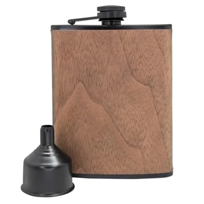 Imagen de VB VIN BOUQUET FIA 1277 Petaca 8oz de Acero Inoxidable Diseño Madera