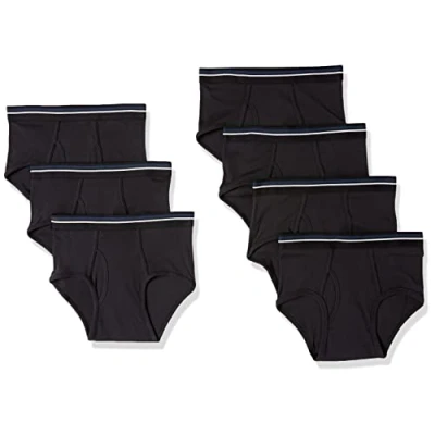 Imagen de Amazon Essentials Calzoncillos de algodón sin Etiquetas Hombre, Pack 7, Negro, XXL