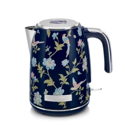 Imagen de VQ Laura Ashley Hervidor de Agua Elveden Marina 1.7 Litros Gran Capacidad, 2,2 KW Ebullición Rápida con Protección Contra Sobrecalentamiento e Indicador Temperatur