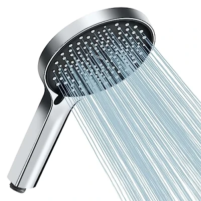 Imagen de Cobbe Alcachofa Ducha, de Ducha Alta Presion, Grande Ahorro Agua Cabezal con 3 Modos (Cromo)