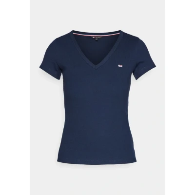 Imagen de Tommy Jeans SLIM Essential Camiseta estampada, Mujer, Talla: 34, Dark night navy