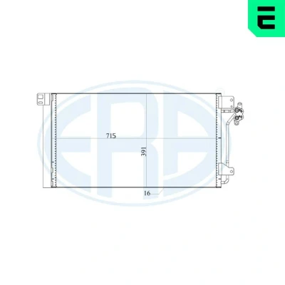 Imagen de ERA 667180 Condensador con secador VOLKSWAGEN: Multivan 5 (7HM, Transporter 5, Bus