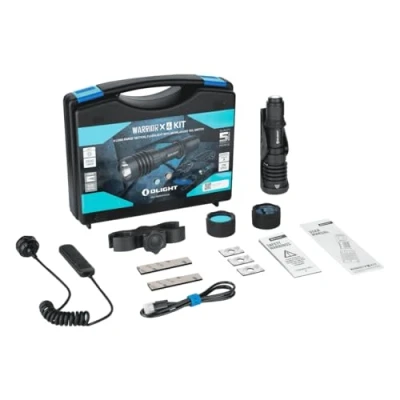Imagen de OLIGHT Linterna LED recargable + Kit de caza Warrior X 4, 2600 lúmenes. Alcance 630 metros