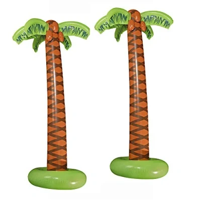 Imagen de W WIDMANN MILANO Party Fashion 10136169B Palmeras hinchables, 2 piezas, altura aprox. 180 cm, fiesta en la playa, decoración, temática, carnaval