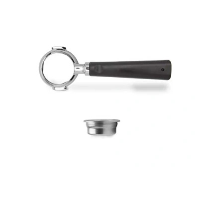 Imagen de Lelit PLA580B Lelit58 Bottomless Filterholder Design Handle, Plata/Marrón