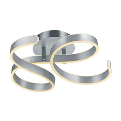 Imagen de Trio Lighting Plafón LED Francis, aluminio cepillado