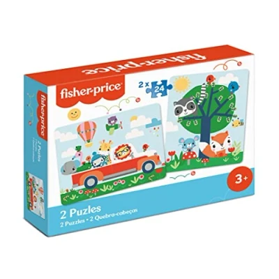 Imagen de Cayro Set de 2 Puzzles Infantiles 24 Piezas Puzzle 3 Años Juego Educativo Desafía la Mente los Niños Aprende Mientras Juegan Ideal para Regalar Fomenta el Razonamiento