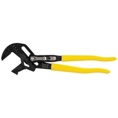 Imagen de Klein Tools D53010 Llave de alicates, alicates bomba multiusos alto apalancamiento con mandíbula ajustable y reversible doble cara, dientes lisos moleteados, 10 pulgadas