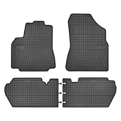 Imagen de DBS Alfombrillas de Coche Goma A Medida para 4 uds. Inodora Antideslizante Contorno Elevado 1765913, Negro