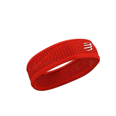 Imagen de Compressport Cinta de correr roja Thin Headband On/Off cabeza fina antitranspiración Fibras muy suaves secado rápido Máxima comodidad Multisport