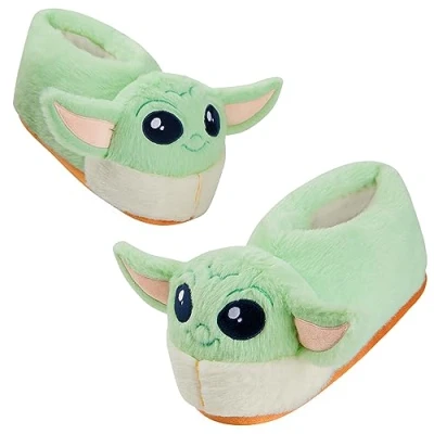 Imagen de Disney Zapatillas de Casa Mujer Peluche Stitch Igor Winnie the Pooh Baby Yoda (Verde Yoda, 35 36)