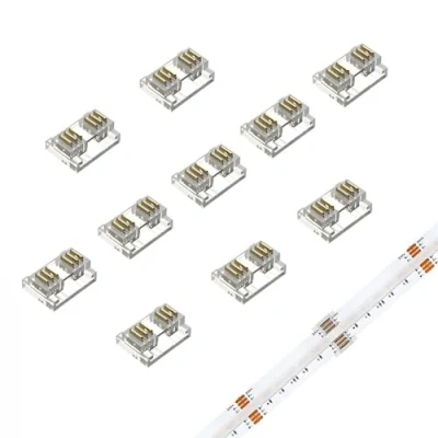 Imagen de ENQIMAOYI conector LED FCOB, transparente sin soldadura de 6 pines 12 mm ancho, mini zonas oscuras, RGB CCT cables tira