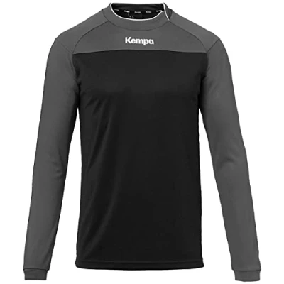 Imagen de Kempa Prime Longsleeve Camiseta De Balonmano Cuello Asimétrico, Hombre, Azul Deep/Rojo Oscuro, XL