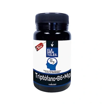 Imagen de Novadiet ELEMENTALES TRIPTOFANO Cápsulas con Triptófano, Vitamina B6 y Magnesio Complemento Alimenticio Para el Estado de Ánimo, Descanso la Función Psicológica 30
