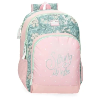 Imagen de ROLL ROAD Spring is here Mochila Escolar Adaptable a Carro Rosa 33x44x17 cms Poliéster 24,68L