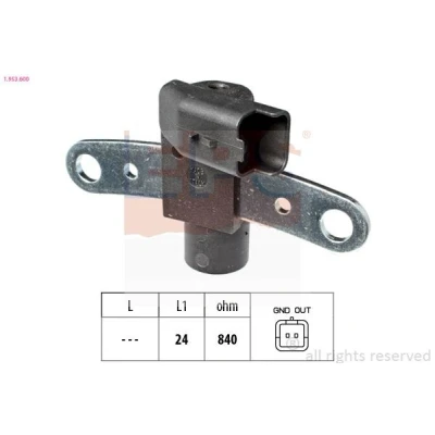 Imagen de EPS 1.953.600 Sensor de Cigueñal Made in Italy OE Equivalent RENAULT: CLIO 3, 2, Scénic 1, DACIA: Logan I Berlina, Sandero I, NISSAN: MICRA 3