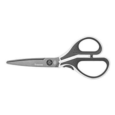 Imagen de Wedo 9867 Cut it, tijeras de acero fino inox, 7 pulgadas, 17.5 cm, titanio, color gris/blanco