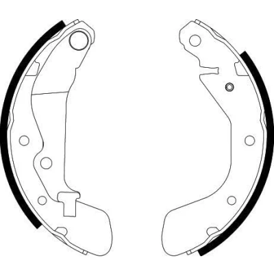 Imagen de HELLA 8DB 355 002 791 Zapatas de freno 200 36 con palanca mano CHEVROLET: Aveo / Kalos Berlina, Hatchback, Hatchback
