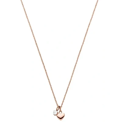 Imagen de Purelei® collar Brave (oro, plata, oro rosa), para mujer de Acero inoxidable resistente al agua, con colgante corazón y piedra preciosa, longitud 50 55 cm, 55, inoxidable,