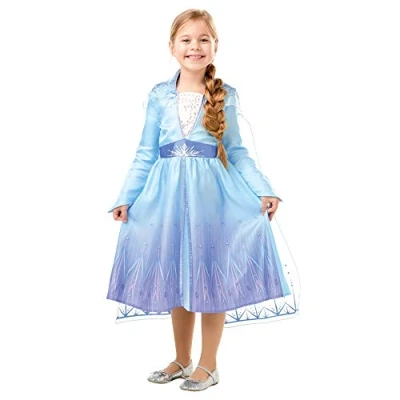 Imagen de Rubies Disfraz Elsa Frozen Travel Classic, Princesa, Multicolor, Talla M (5 6 años)