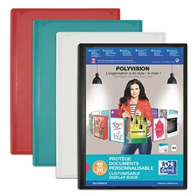 Imagen de Elba Polyvision Dokumentenmappe individualisierbar 40 mangas de polipropileno, A4, se elige el color al azar
