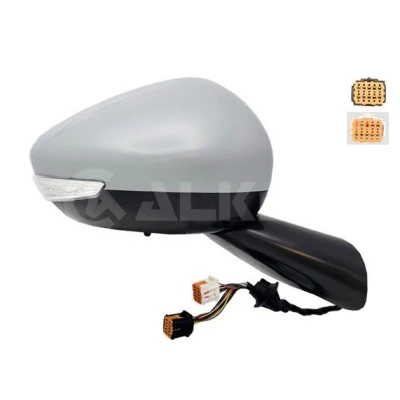 Imagen de Espejo retrovisor Alkar 6142875 derecha imprimado eléctrico calefactable, con sensor de temperatura, abatible eléctricamente, convexo, iluminación