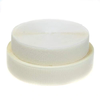 Imagen de TUKA 25m x 50mm Hook y Loop Bandas para coser, no autoadhesivas, 50 mm de ancho, Gancho bucle cinta, vuelta sin adhesivo, Cinta Bucle, marfil, TKB5030 ivory