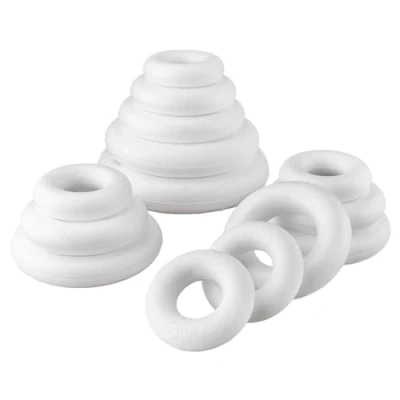 Imagen de MCE Commerce Anillos de poliestireno 5 x 7,5 cm 4 10 3 12 cm, 1 15 17 Blanco, 7,5cm, 10cm, 12cm, 15cm, 17cm