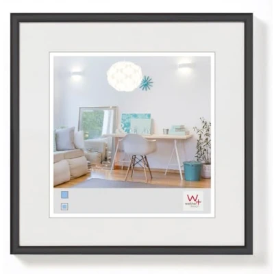 Imagen de walther design KV010B New Lifestyle marco de fotos plástico, 10x10 cm, negro