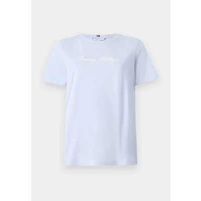 Imagen de Tommy Hilfiger Script Camiseta estampada, Mujer, Talla: XXS, Breezy blue
