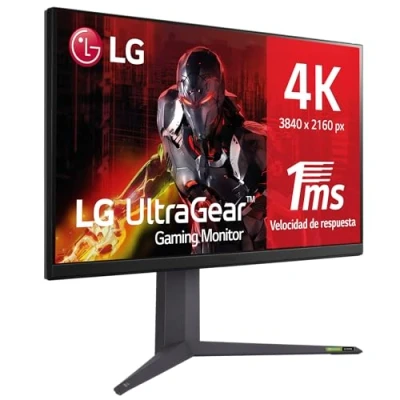 Imagen de Monitor gaming LG 32GR93U B, 31.5&quot;, UHD 4K, 1 ms, 144 Hz, HDMI x2, DisplayPort x1, Gris violáceo Mate