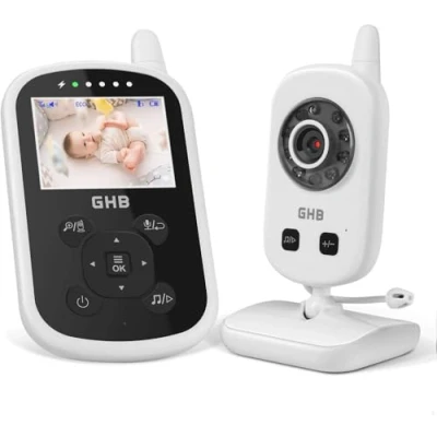 Imagen de GHB Camara Vigilancia Bebe Vigilabebes con LCD 2.4&quot; 950mAh Inteligente VOX Visión Nocturna