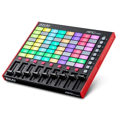 Imagen de Akai Professional APC Mini MK2, Controlador MIDI USB para Lanzar Clips con Ableton Live, 64 Pads, Modalidad Nota y Batería, Mesa de Mezclas MIDI, Negro
