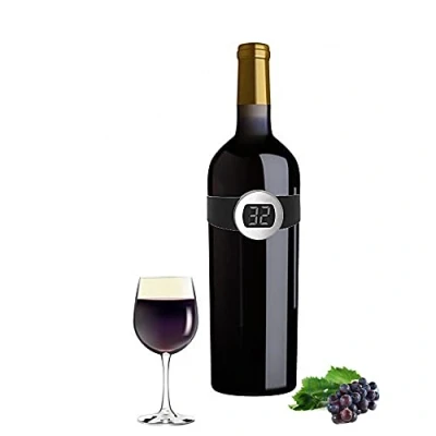 Imagen de CoverKingz termómetro de vino para tinto/blanco medidor temperatura vino, botellas digital