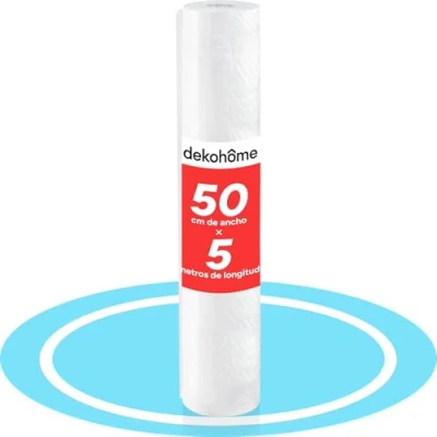 Imagen de Dekohome Rollo Plastico Burbujas Embalaje, 50cm (A) y 5m (L). Papel burbuja perfecto para Protección de Objetos Frágiles, Mudanzas, Embalajes Envíos