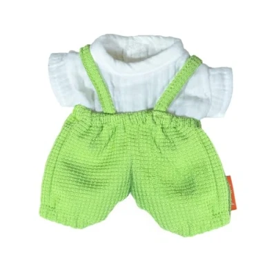 Imagen de Miniland Ropa para Muñeca de 21 cm, Accesorio Muñecos, Peto y Camiseta Verano