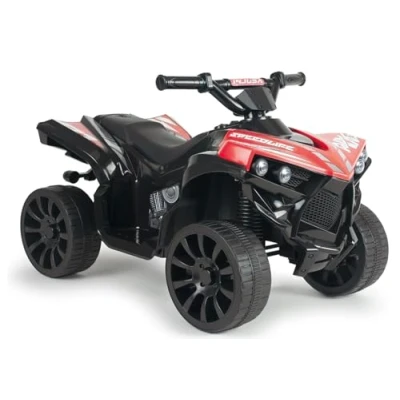 Imagen de Quad Eléctrico Infantil 6V Rojo Racing para Niños +3 Años con Marcha Atrás + Luces LED Sonidos Pedal Acelerador Freno Vehículo Niño Niña INJUSA