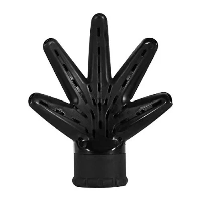 Imagen de Forma de mano secador difusor, difusor para universal aire caliente cabello rizado, rizos o peinado, seco y ganar gran volumen, negro